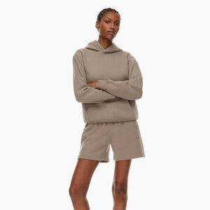Cozy Fleece Perfect Hoodie & Boyfriend Mid-Thigh Sweatshort